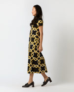 Load image into Gallery viewer, Sporty Swing Dress in Black Tackle Summer Poplin
