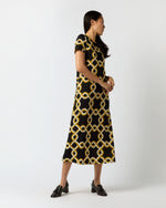 Load image into Gallery viewer, Sporty Swing Dress in Black Tackle Summer Poplin
