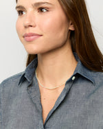Load image into Gallery viewer, Tiny Beaded 14K Gold Necklace in White Opal
