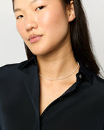 Load image into Gallery viewer, Tiny Beaded 14K Gold Necklace in Herkimer Diamond Quartz
