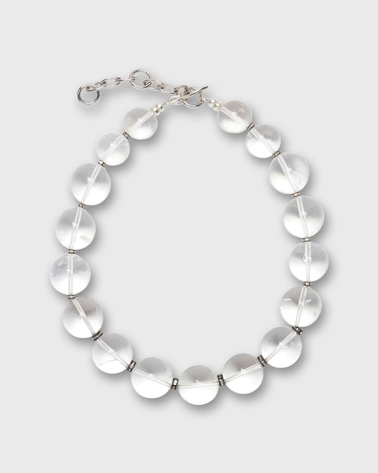 Silver Moon Collar in Clear