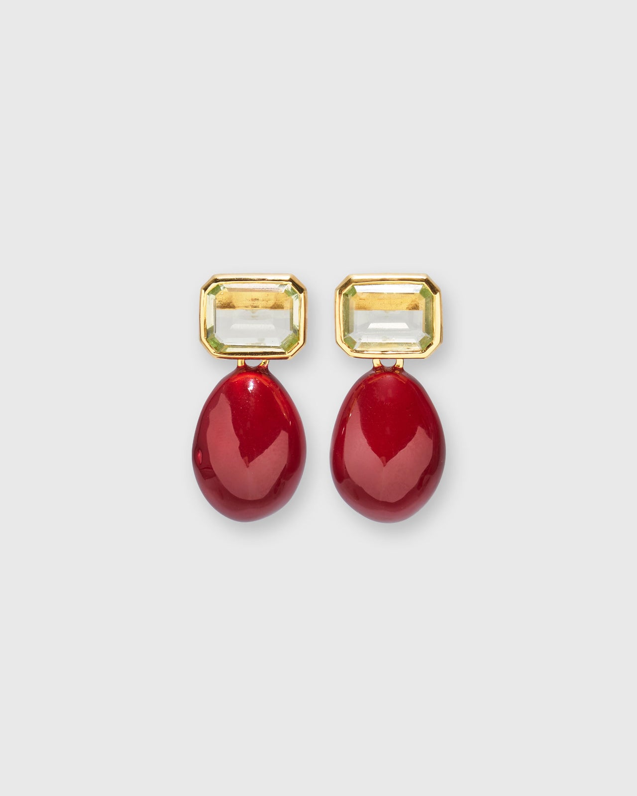 Bean Earrings in Burgundy