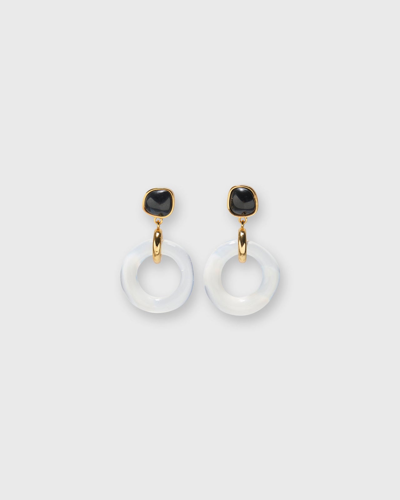 Maderia Glass Earrings in Mist