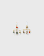 Load image into Gallery viewer, Balance Drop Earrings in Coral/Opal
