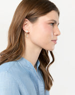 Load image into Gallery viewer, Flower Drop Earrings in White
