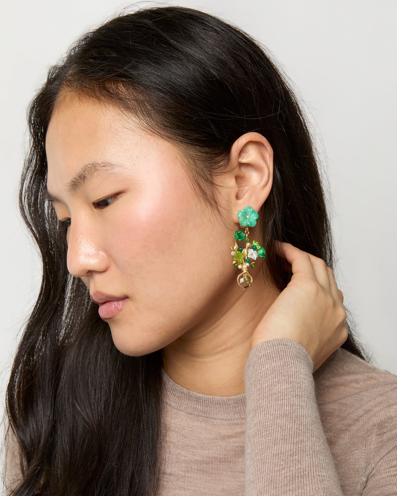 Bundle Earrings in Green