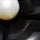 Pearl Drop Earrings in Black