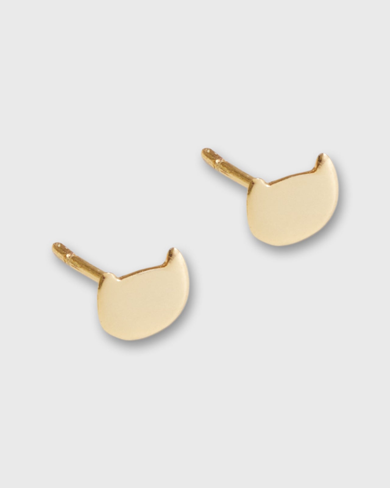 Kitty Stud Earrings in Gold