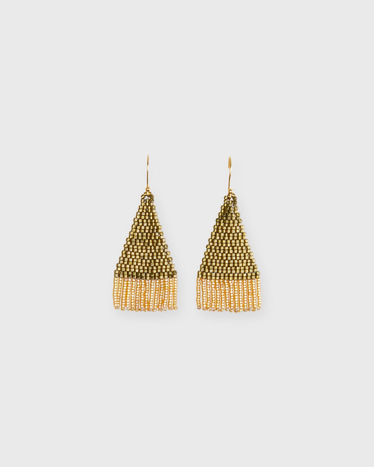 Sunset Earrings in Golden Olive