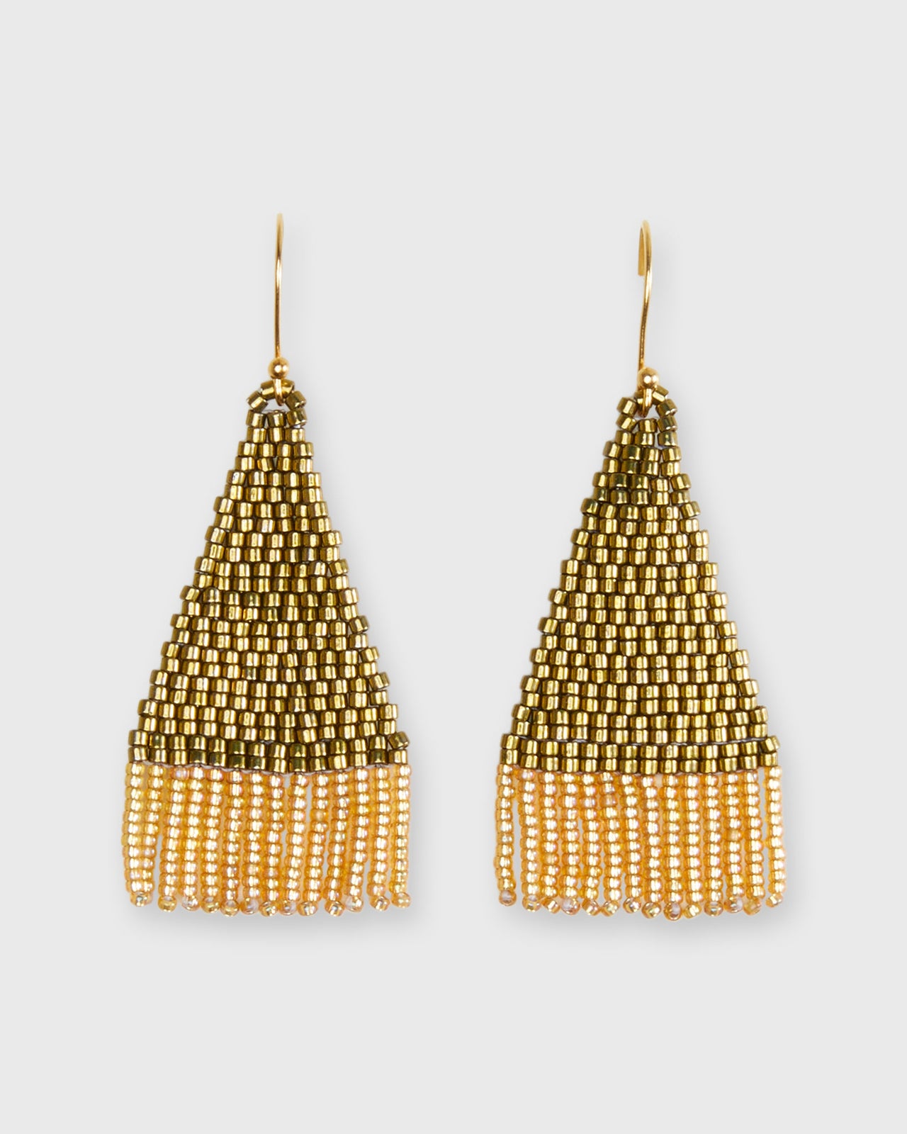 Sunset Earrings in Golden Olive