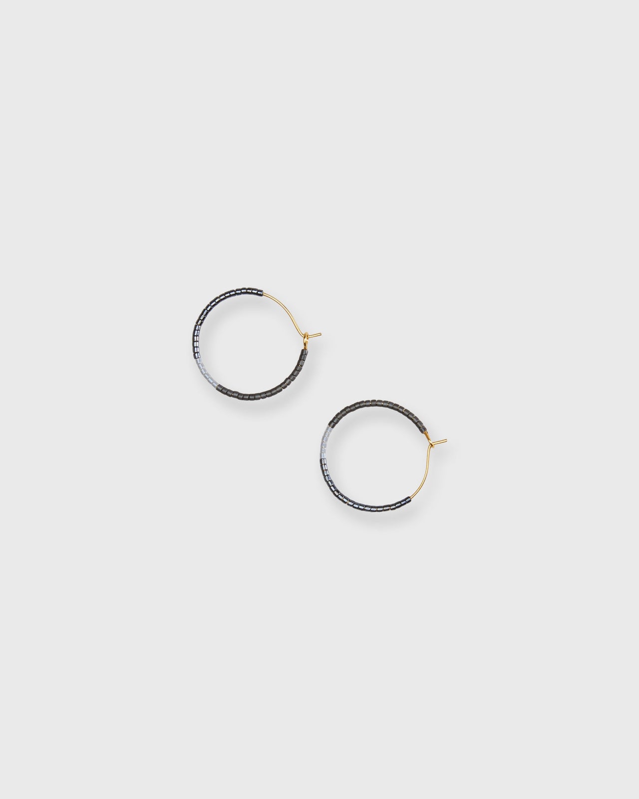 Color Field Hoop Earrings in Gunmetal