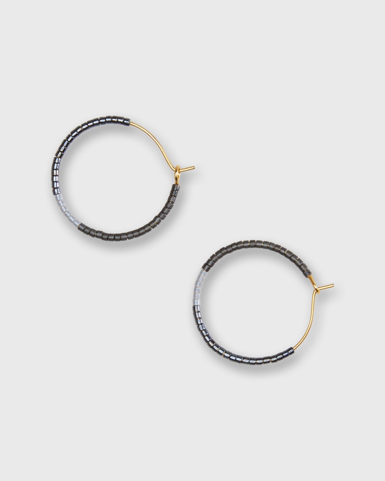 Color Field Hoop Earrings in Gunmetal