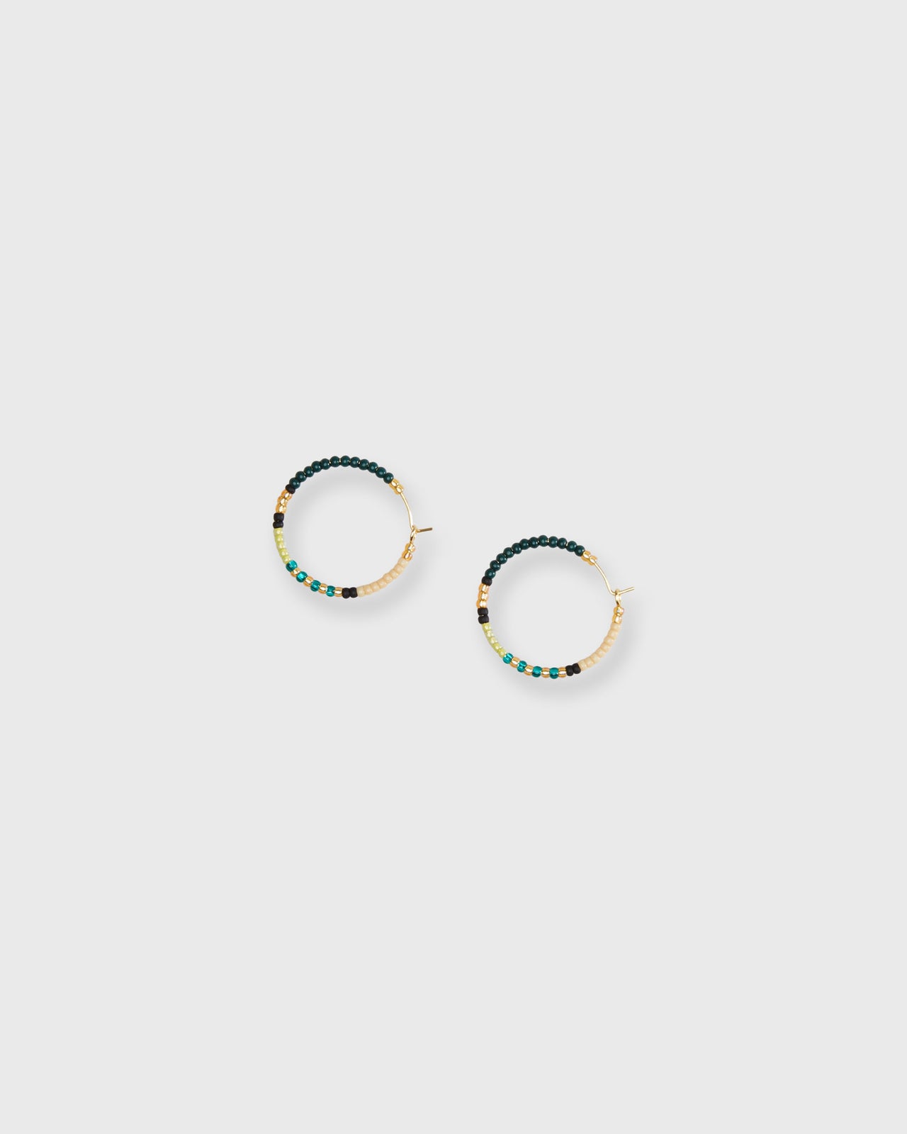 Aryna Hoop Earrings in Olive