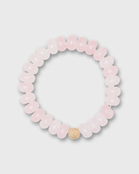 Semi Precious Beaded Bracelet in Pink Quartz Monochrome