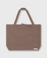 Load image into Gallery viewer, Reusable Tote Bag in Red/Sage Sunny Liberty Fabric
