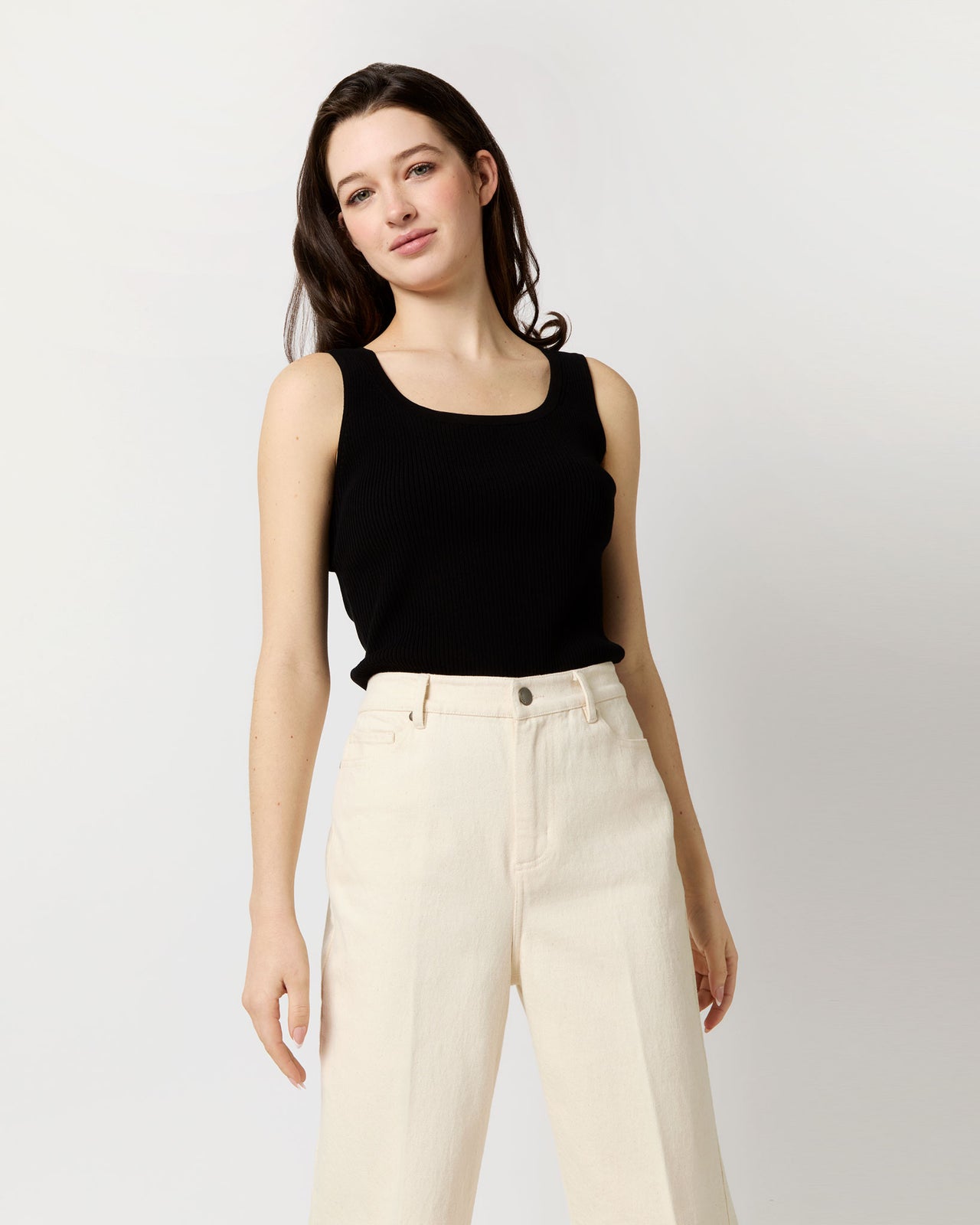 Nia Shell in Black Ice Cotton