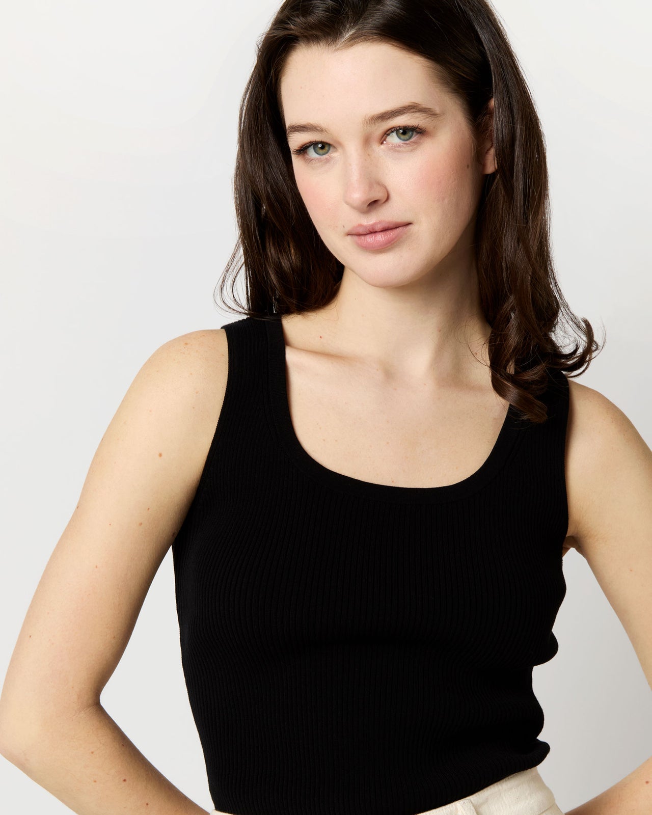 Nia Shell in Black Ice Cotton