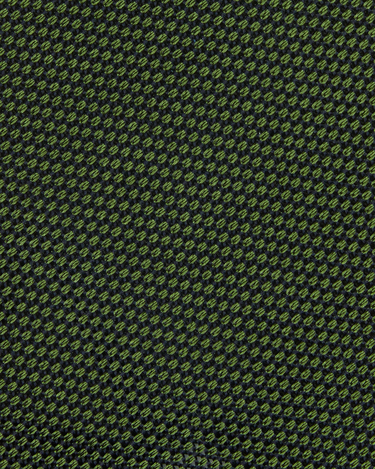 Hand-Rolled Silk Fino Grenadine Tie in Green/Navy