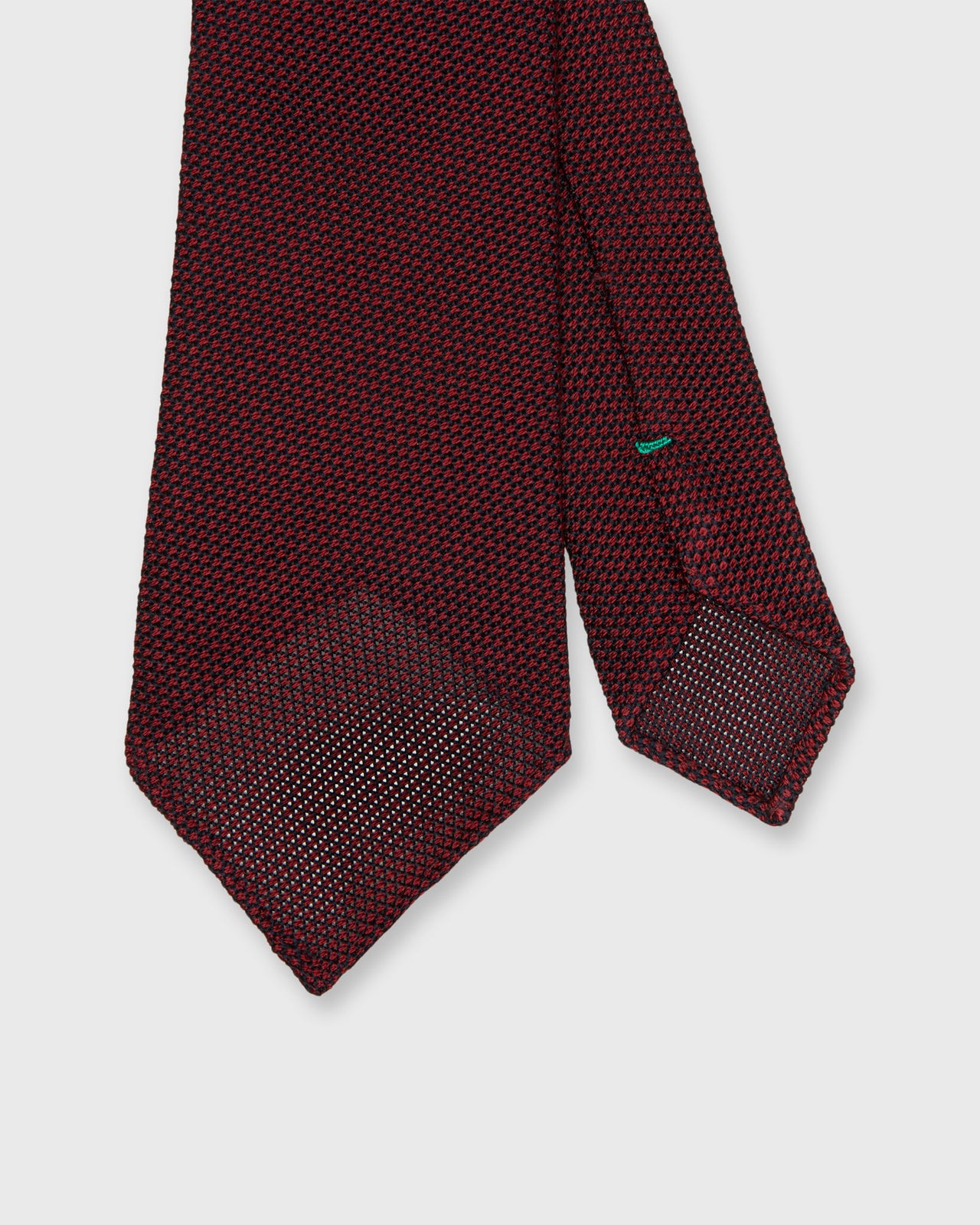 Hand-Rolled Silk Fino Grenadine Tie in Red/Navy