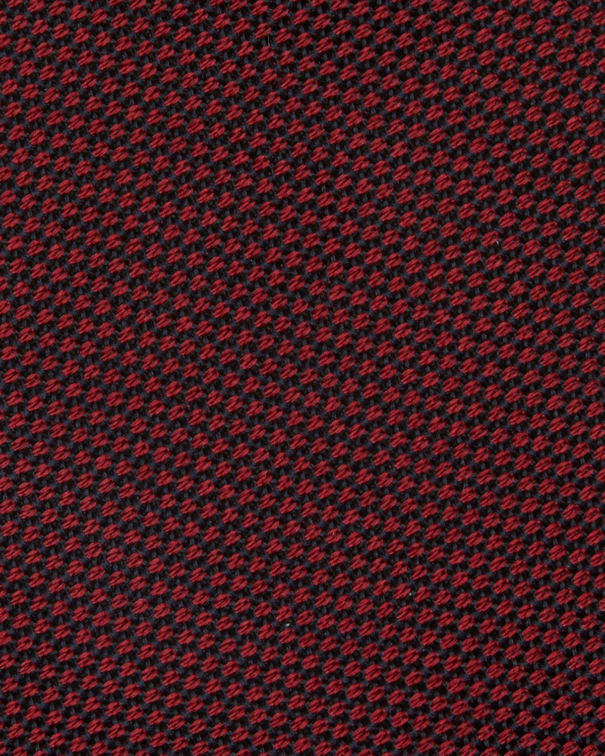 Hand-Rolled Silk Fino Grenadine Tie in Red/Navy