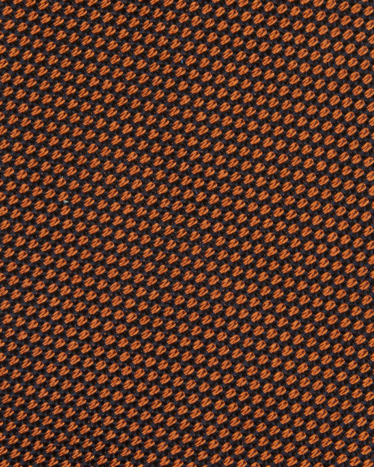 Silk Fino Grenadine Tie in Ginger/Navy