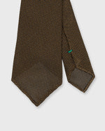Load image into Gallery viewer, Hand-Rolled Silk Fino Grenadine Tie in Tan/Navy
