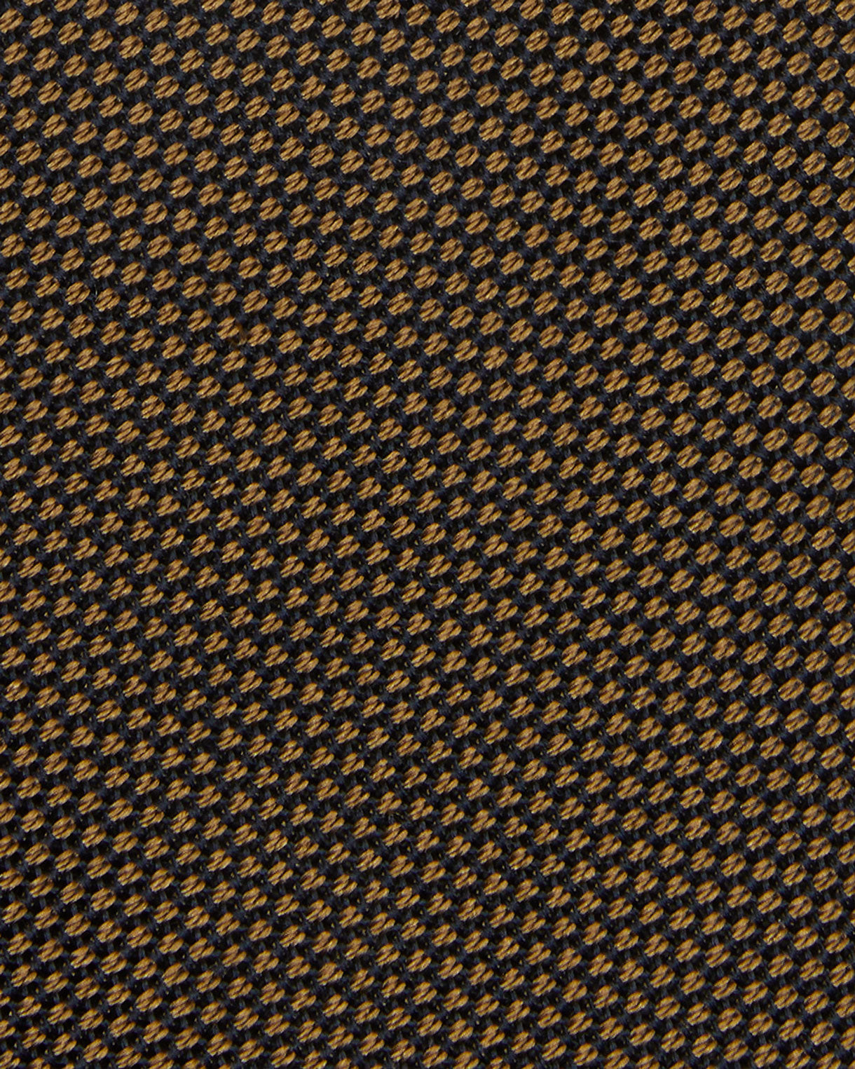 Hand-Rolled Silk Fino Grenadine Tie in Tan/Navy