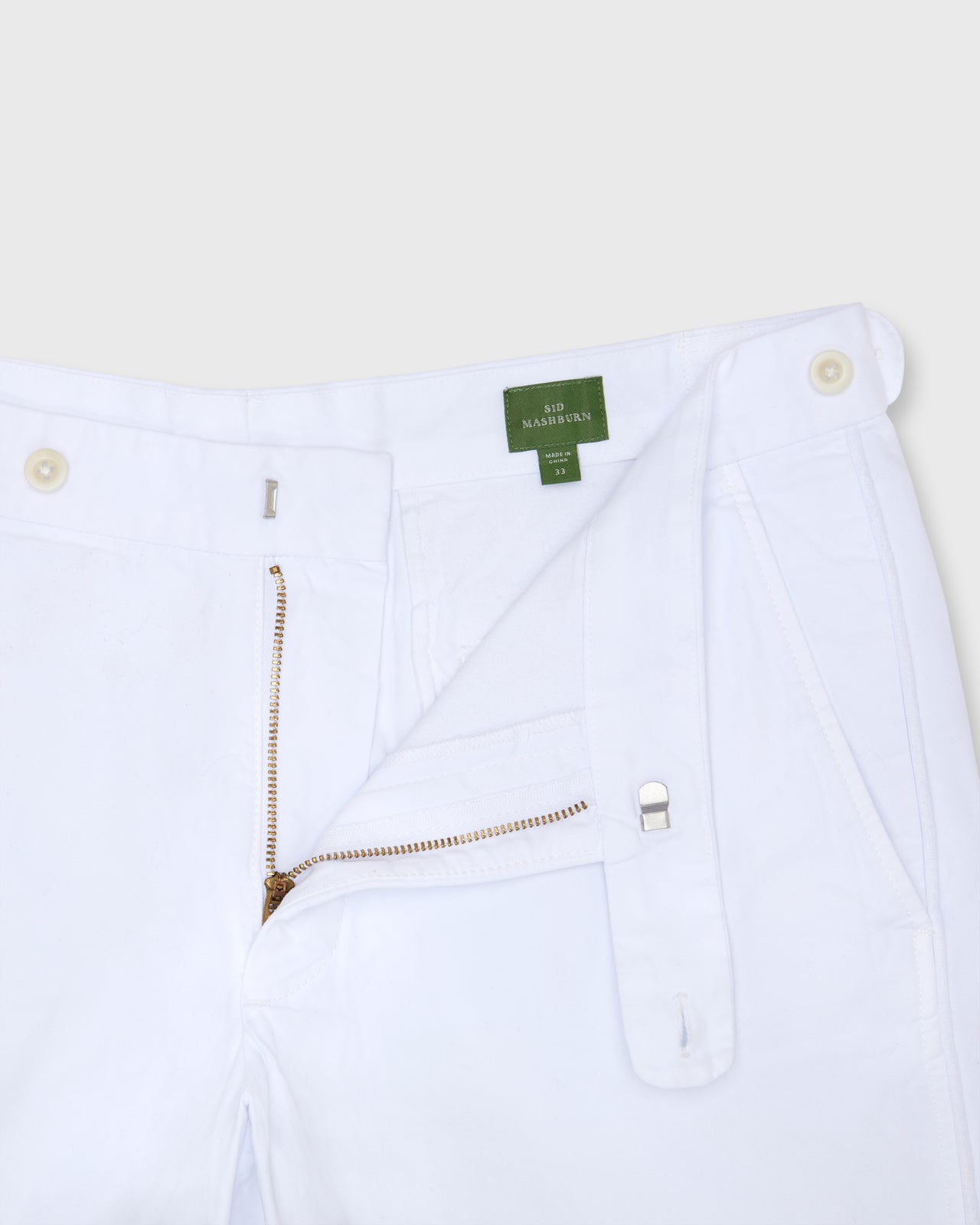 Tennis Short in White/White AP Twill