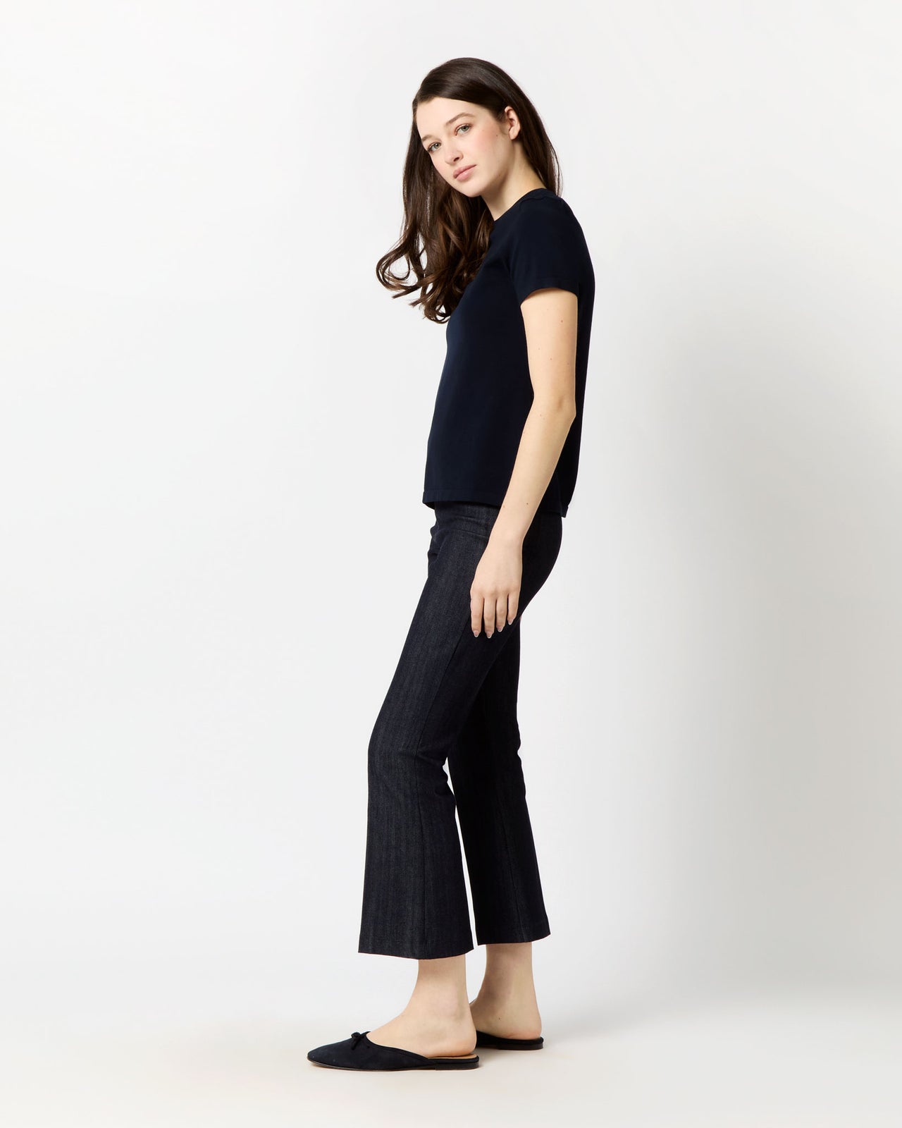 Lee Tee in Navy Cotton