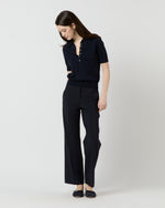 Load image into Gallery viewer, Tasha Polo Sweater in Navy Cotton
