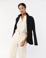 Load image into Gallery viewer, Parker Jacket in Black Wool Pique Knit
