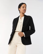 Load image into Gallery viewer, Parker Jacket in Black Wool Pique Knit
