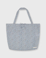 Load image into Gallery viewer, Reusable Tote Bag in Steel Blue Multi Hannah Rose Liberty Fabric
