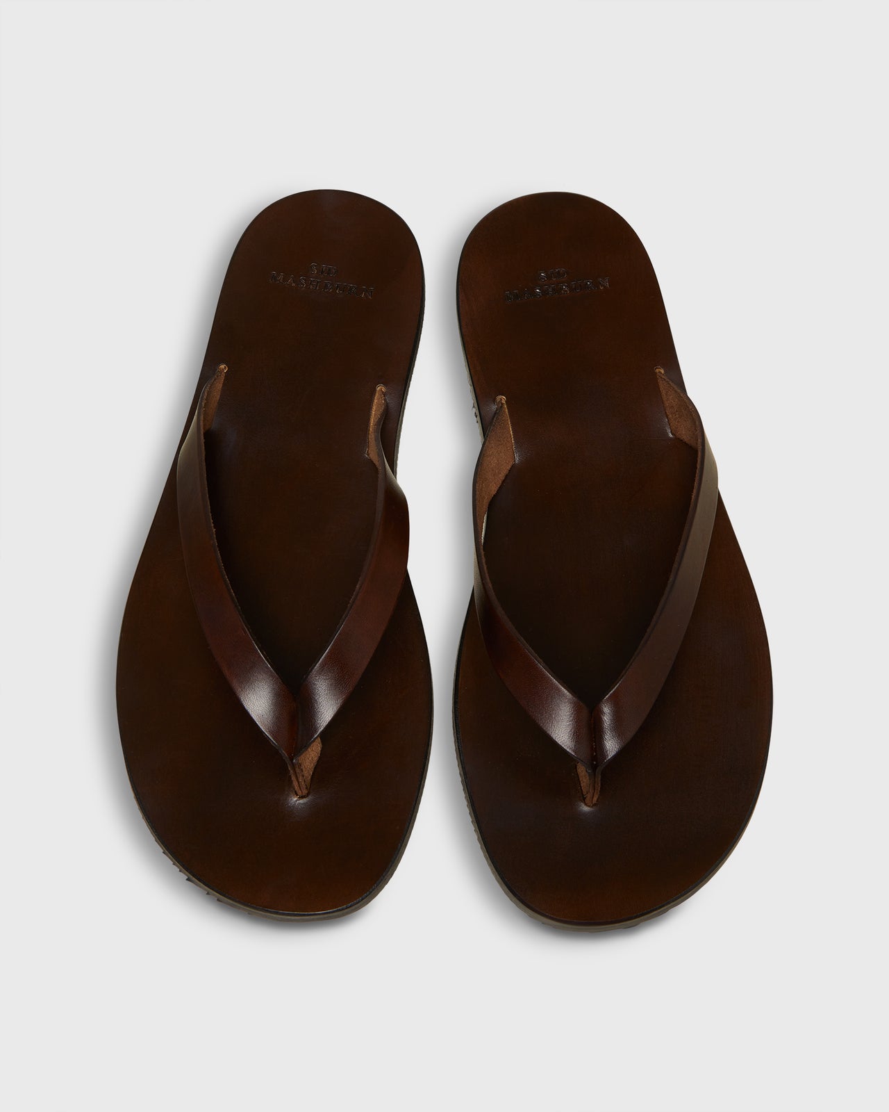 Thong Sandal in Brown Leather