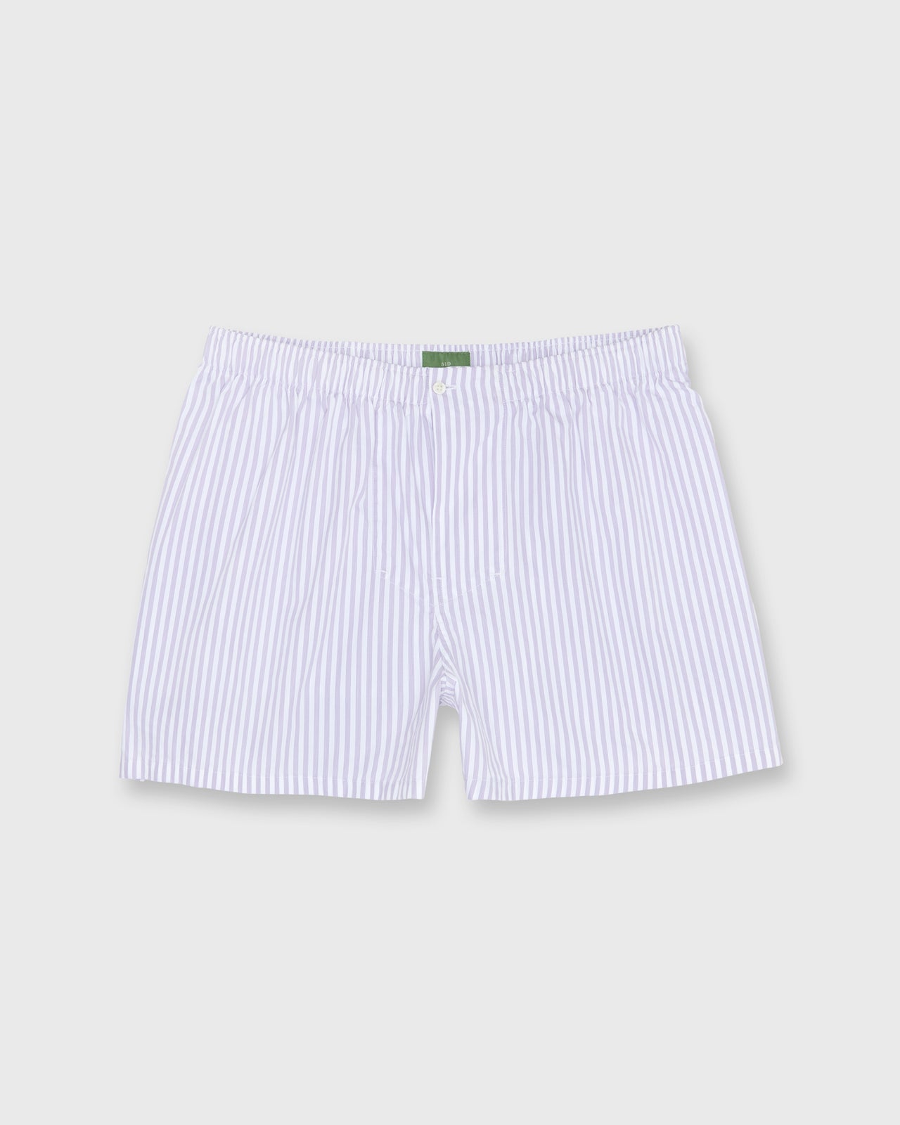 Button-Front Boxer Short in Lavender Multi Stripe Poplin