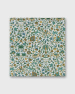 Load image into Gallery viewer, Hand-Rolled Cotton Pocket Square in Green Multi Imran Liberty Fabric
