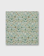 Load image into Gallery viewer, Hand-Rolled Cotton Pocket Square in Green Multi Imran Liberty Fabric
