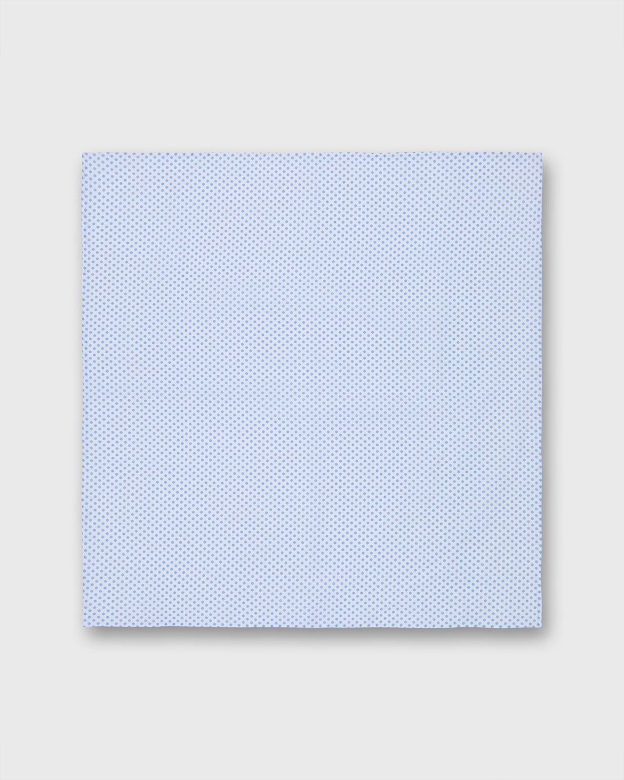 Hand-Rolled Cotton Pocket Square in Blue Dot