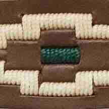 1 1/8" Polo Belt in Bone/Green Medium Brown Leather