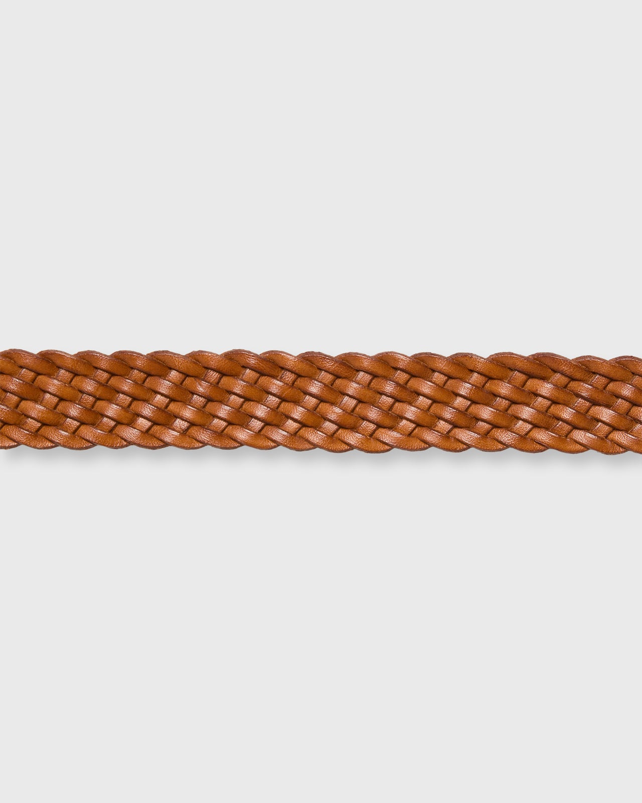1" Woven O-Ring Belt in Tobacco Leather