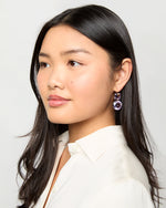 Load image into Gallery viewer, Square Incandescence Earrings in Amethyst
