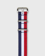 Load image into Gallery viewer, Nato Watch Strap in Blue/White/Red
