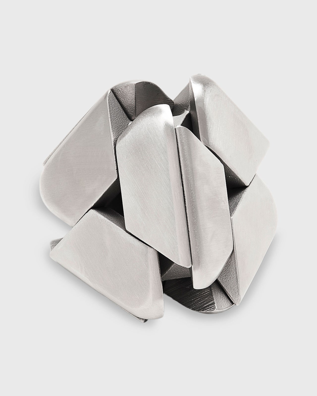 Tetra Puzzle in Brushed Stainless Steel