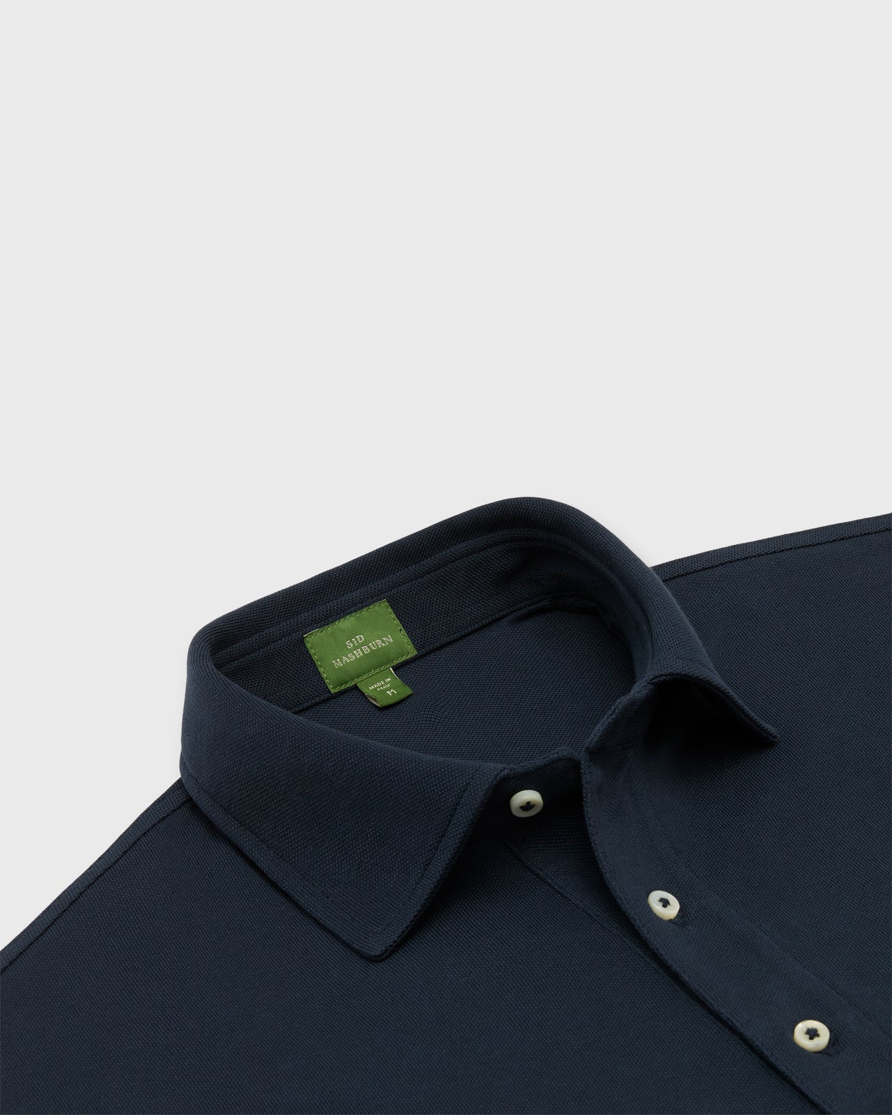 Short-Sleeved Polo in Navy Pima Pique