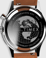 Load image into Gallery viewer, Waterbury Traditional GMT Watch in Charcoal/Tan
