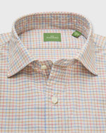 Load image into Gallery viewer, Spread Collar Sport Shirt in Bone/Sky/Berry Tattersall Poplin
