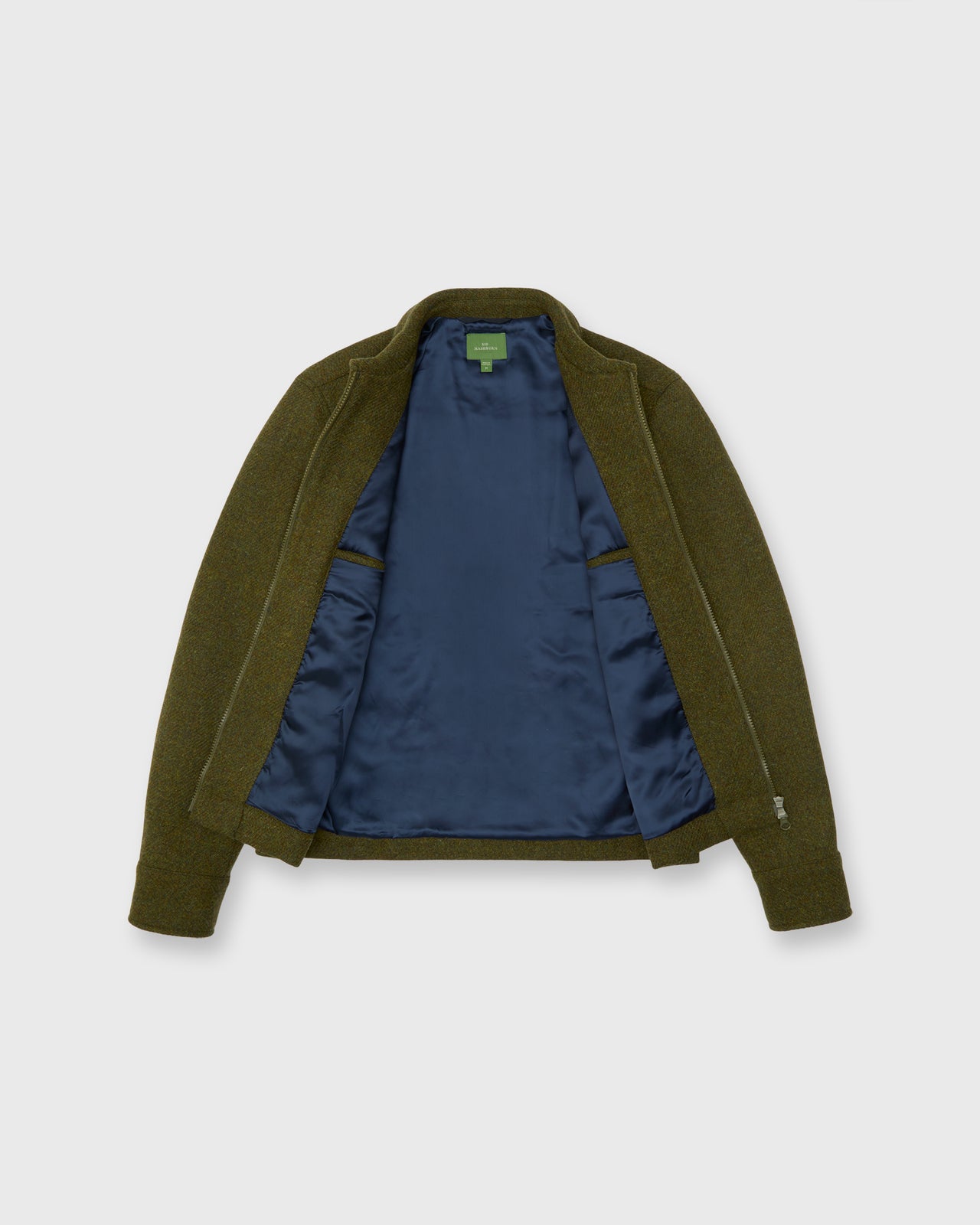 Scrambler Jacket in Olive Harris Tweed