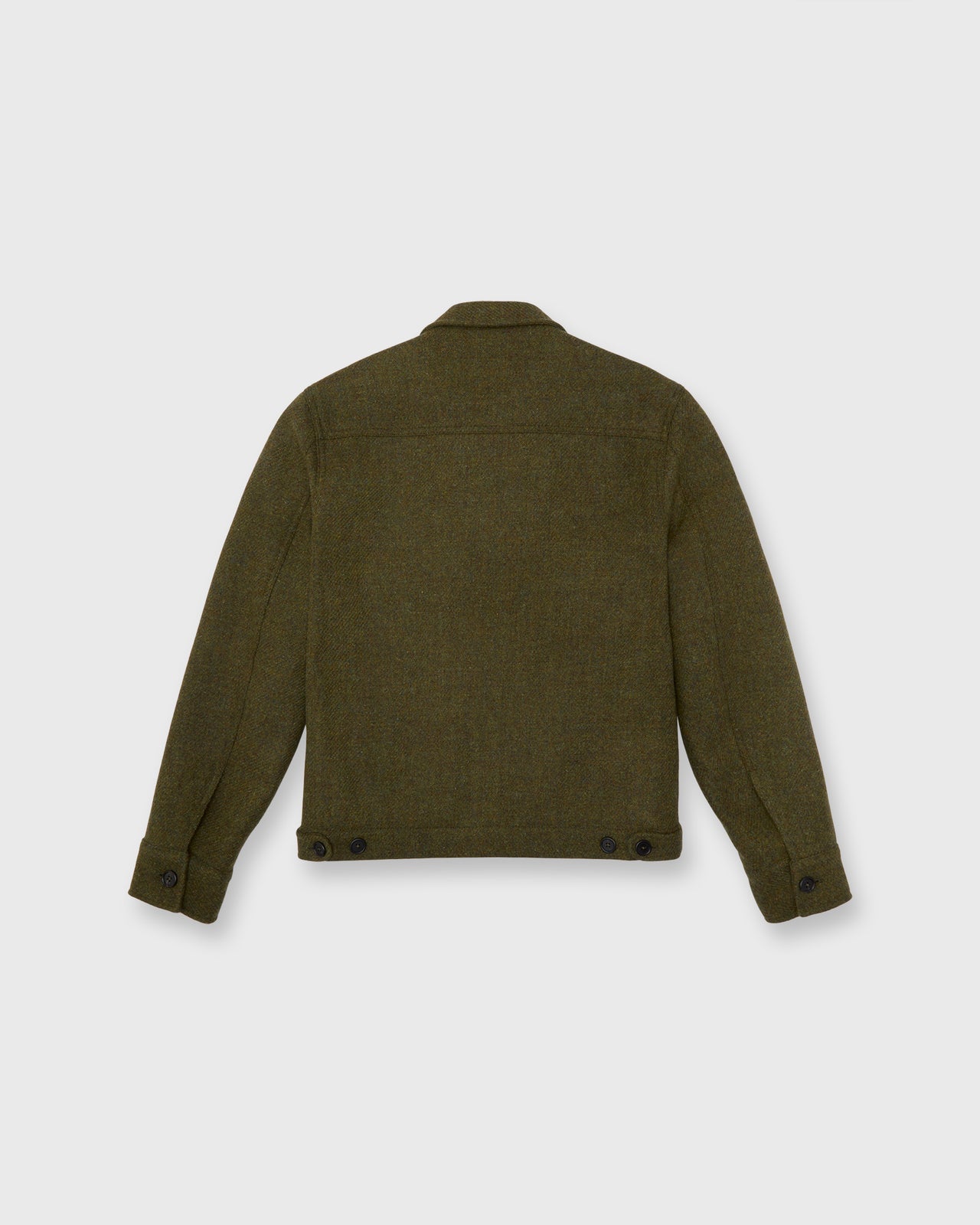 Scrambler Jacket in Olive Harris Tweed