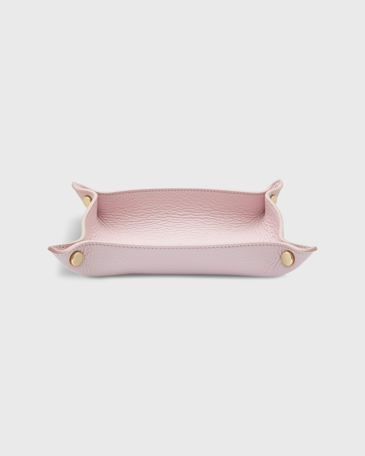 Medium Rectangle Tray in Camellia Leather