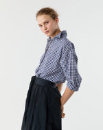 Load image into Gallery viewer, Weekender Shirt in Navy Gingham Cotolino
